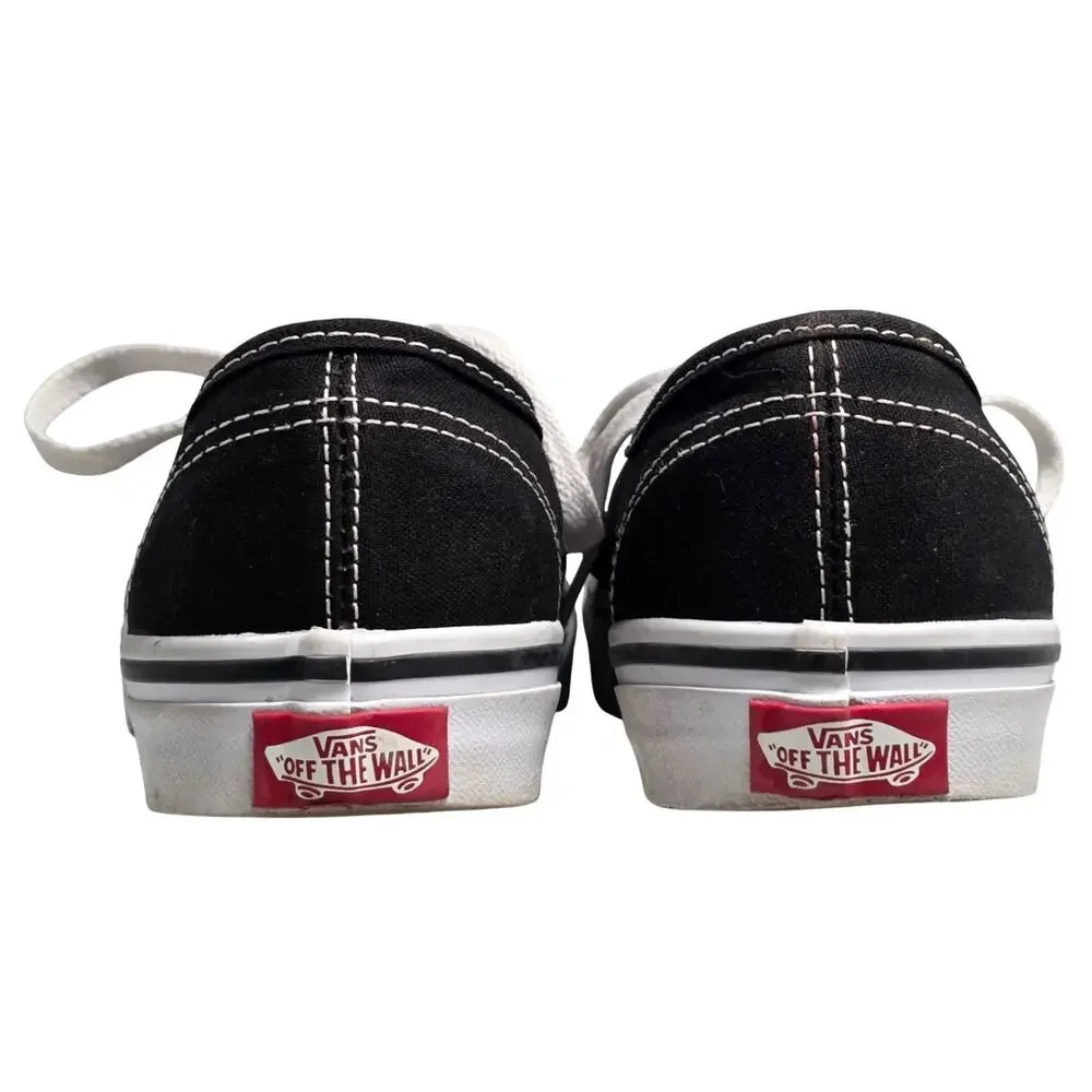 Vans Authentic Black White Skater Tennis Shoe Sneaker Men's Size 6.0 Women's 7.5